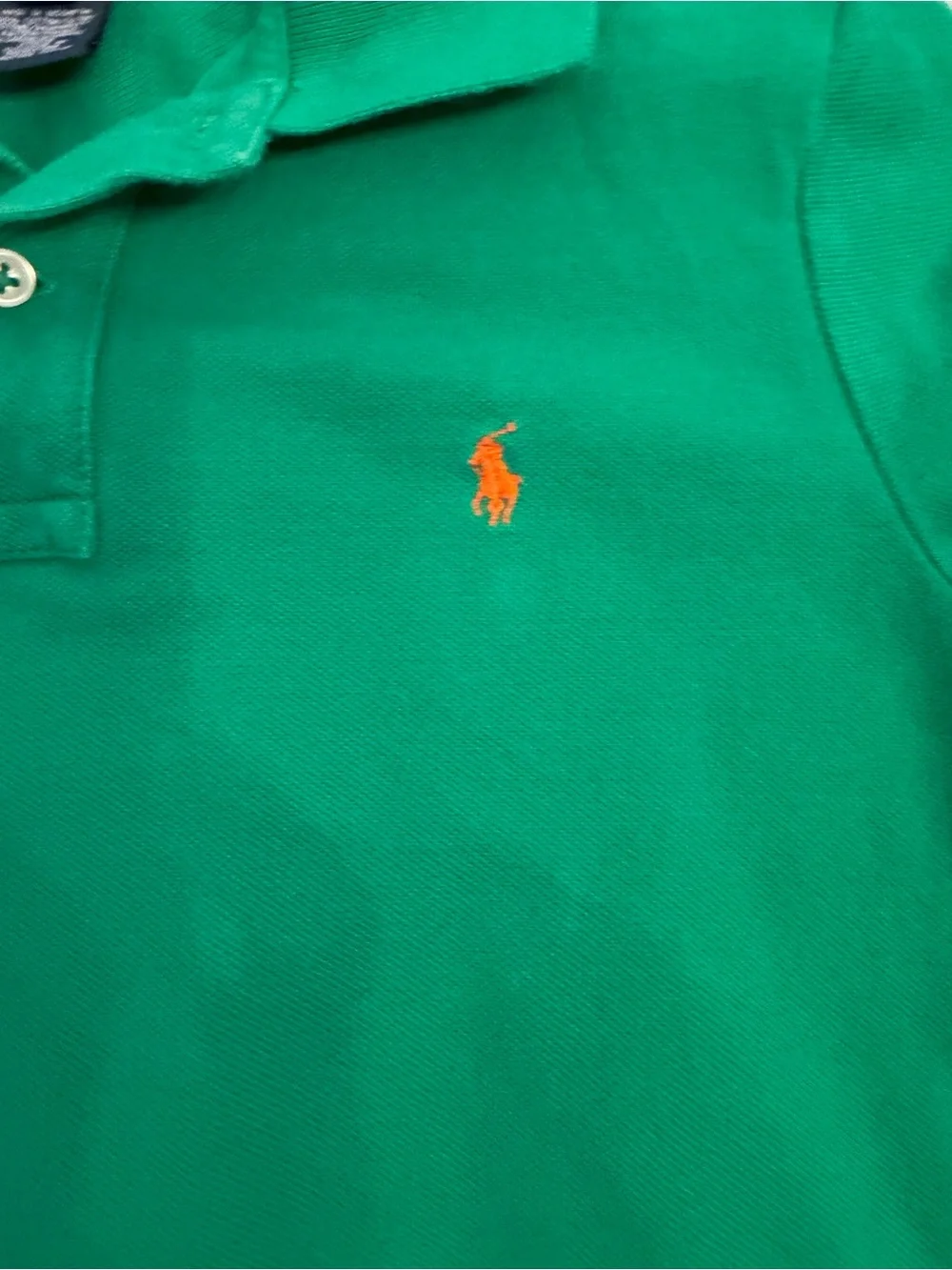 Ralph Lauren Polo Kids Green Short Sleeve Cotton Polo size 7